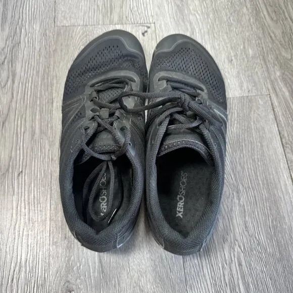 Xero Shoes HFS Mens Size 10.5 Barefoot Minimalist Sneakers Triple Black
