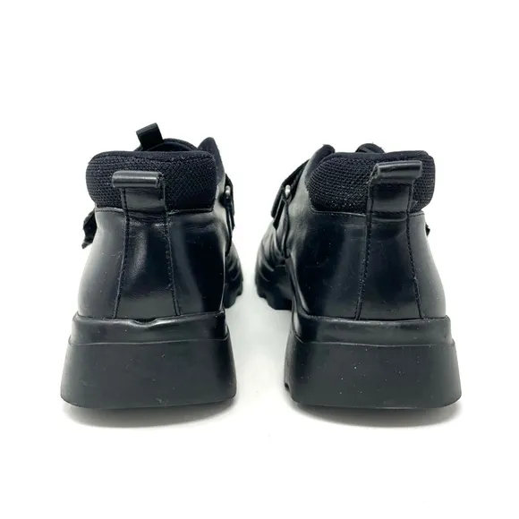 Y2K Bravo by Browns Prada Lug Square Toe Chunky Mary Jane Leather Shoes EU 38