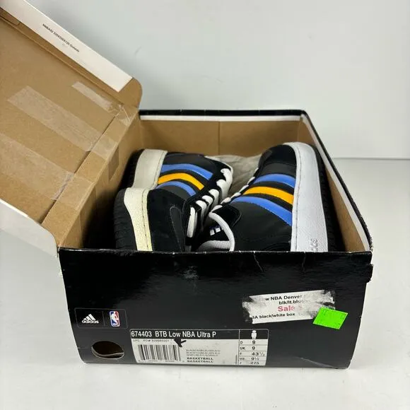 Y2K Deadstock Adidas Denver Nuggets BTB Low streetwear atheltic shoes mens 9.5