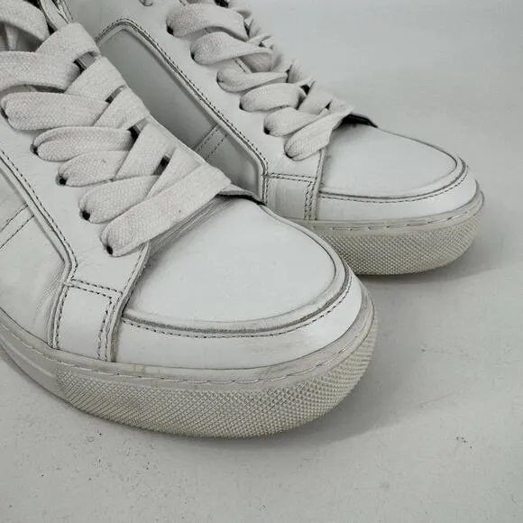 Zadig &amp; Voltaire shoes womens 36 6 white leather high flash sneakers streetwear
