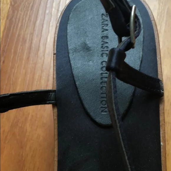 Zara blue satin embellished straps sandals 7.5