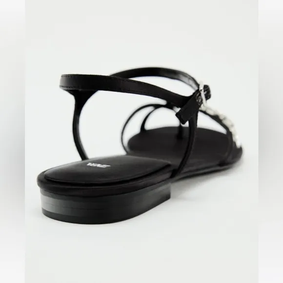 ZARA EMBELLISHED FLAT SANDALS