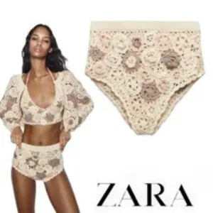 Zara Limited Edition Crochet Shorts 2142/093