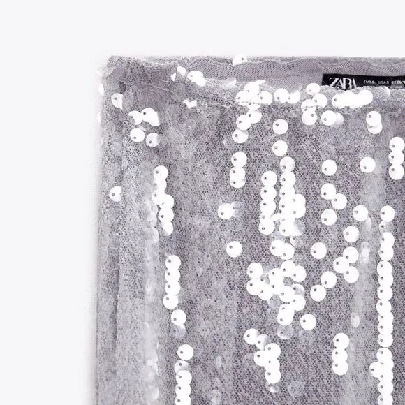 Zara Sequin Midi Skirt 7901/863