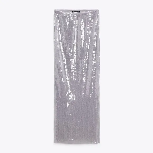 Zara Sequin Midi Skirt 7901/863