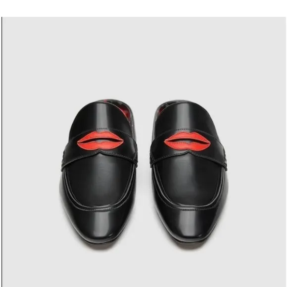 Zara woman’s Black and Red  mule Loafers shoes