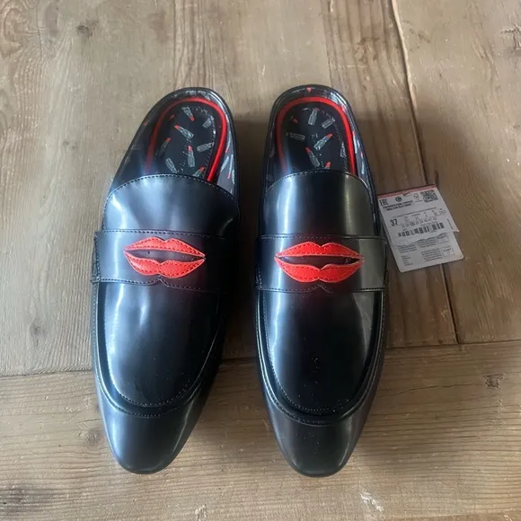 Zara woman’s Black and Red  mule Loafers shoes