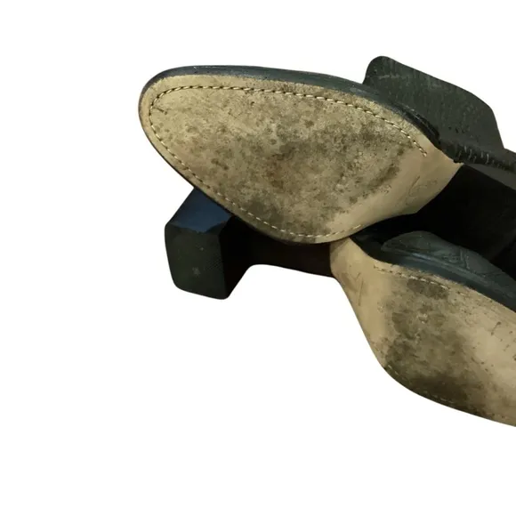 Zero Maria Cornejo Black Perforated Leather Shoes EU 39 wooden Clog Heel
